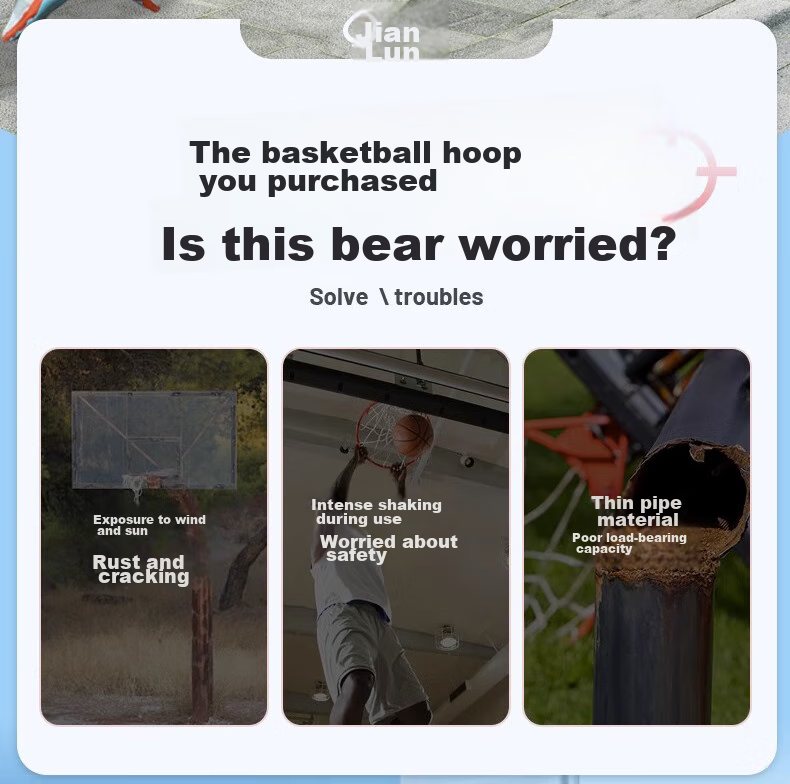 JEEANLEAN Youth And Adult Mobile Adjustable Basketball Hoop, Indoor Basketball Rim for Childre 3