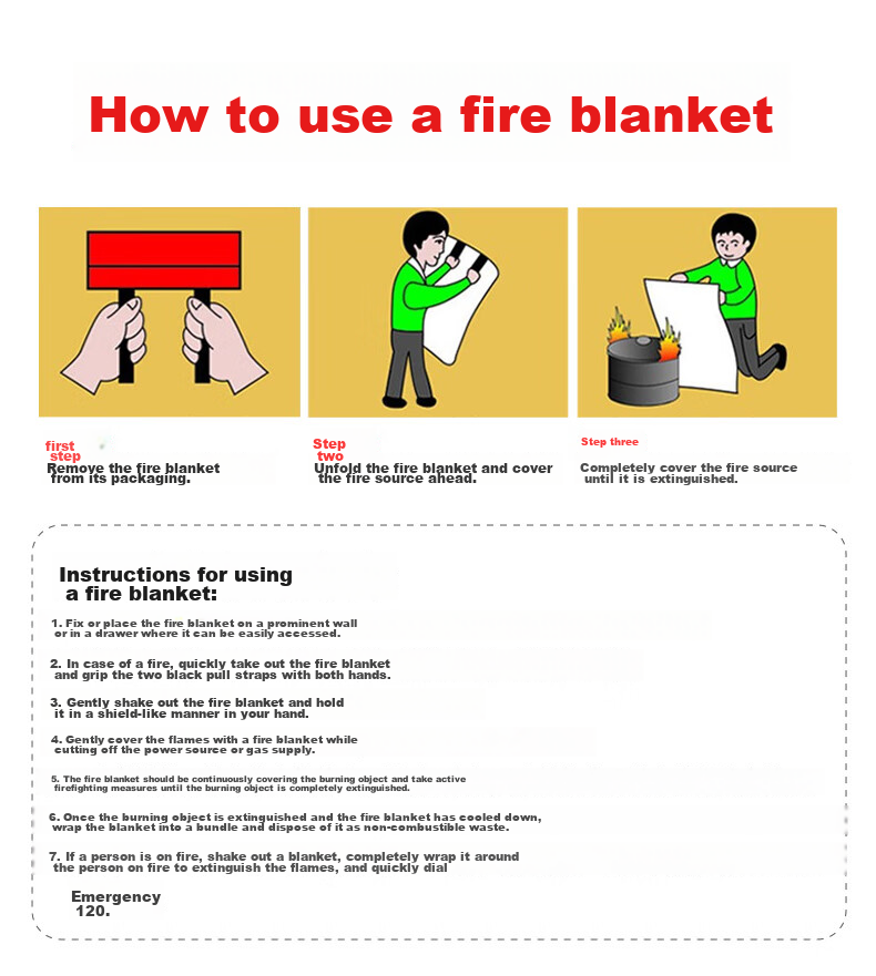 Zhunhang Silicone Fire Blanket, Flame-Resistant Blanket for Home Kitchen And Factory Use, Fire Escape Blanket, 1.5*1.5M 10