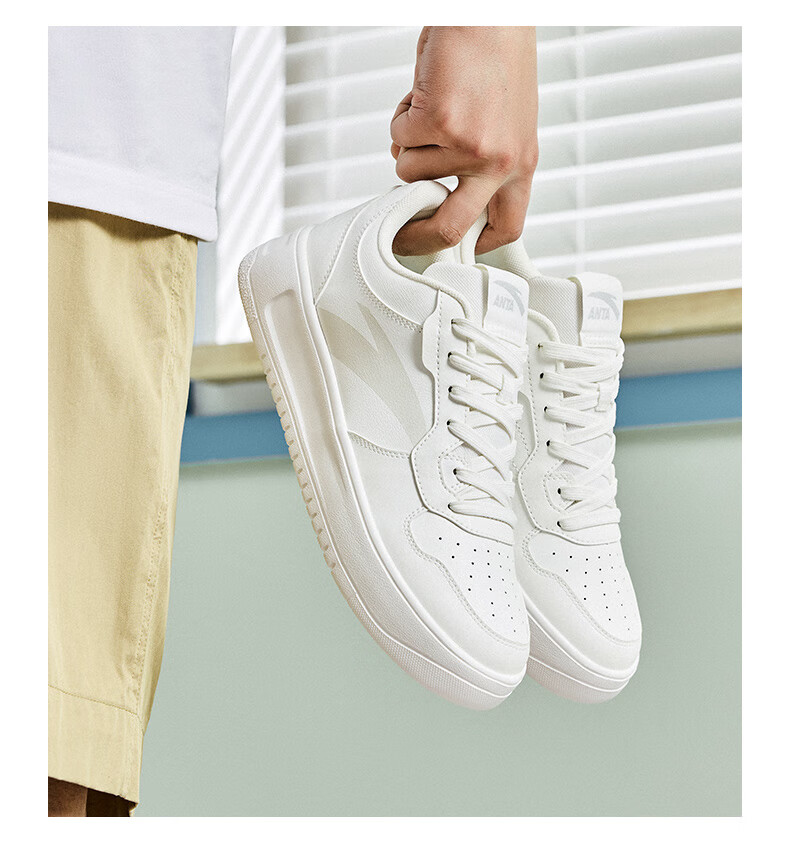Anta Lightweight Casual White Shoes | Men's Summer White Sneakers Lightweight Versatile Student Sports Shoes 17