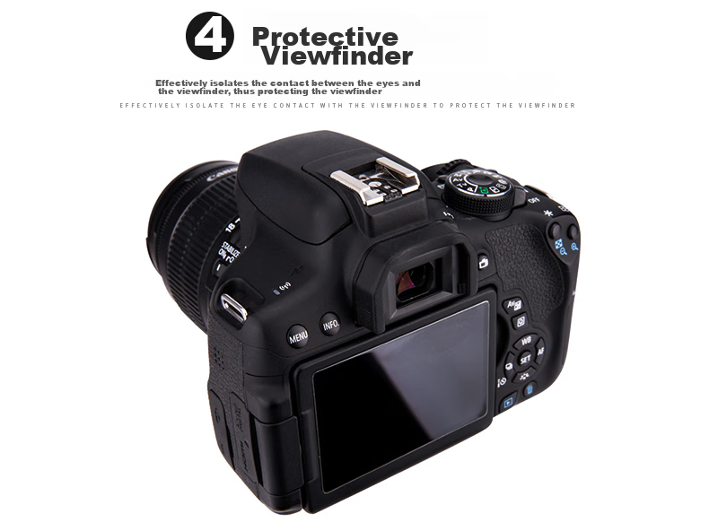 JJC Eyepiece Cover Compatible with Canon EF Lenses for 77D, 200D, 200DII Second Generation, 600D, 650D, 700D, 760D, 800D DSLR Camera Viewfinders, Eyepiece Accessories 5
