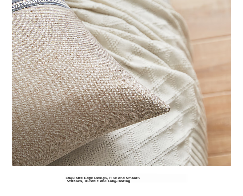 Hengyuanxiang Plain Lace Pillowcase for Office, Car, Home Use, Nap Pillow Cover, 45x45cm 8
