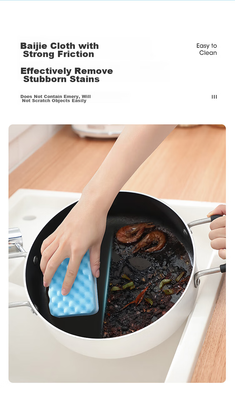 MARYYA Antibacterial Dish Scrubber, 15 Pieces, Kitchen Sponge, Dish Cleaning Cloth, Absorbent, Thickened, Oil-Removing, Wavy Sponge 8