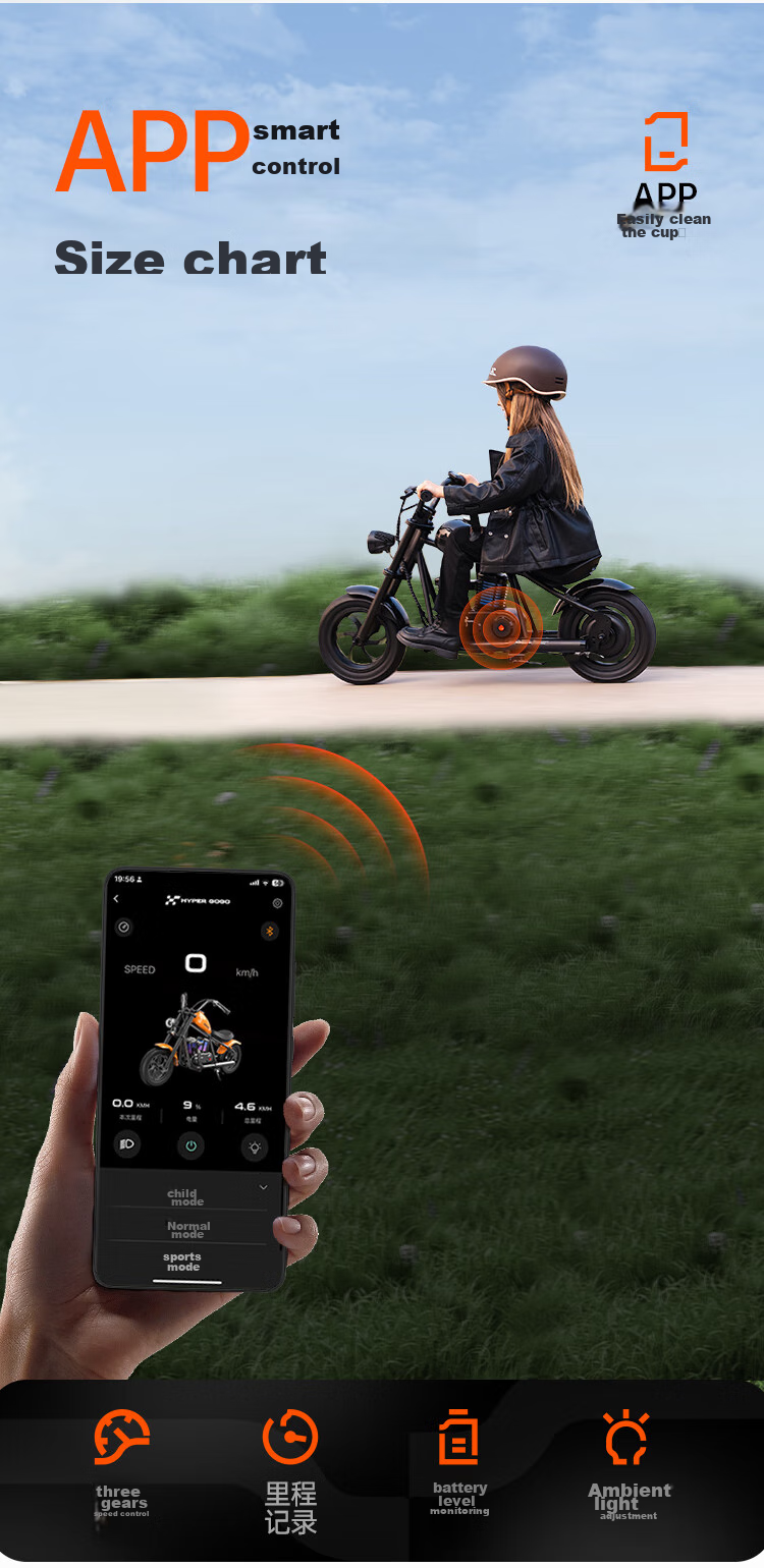 Baofengqishi Children's Electric Motorcycle, Cool Harley Design, for Ages 3-16, Birthday Gift, 3C Certified, Two-Wheel, Single Drive, Mini Harley, Small Electric Scooter 13