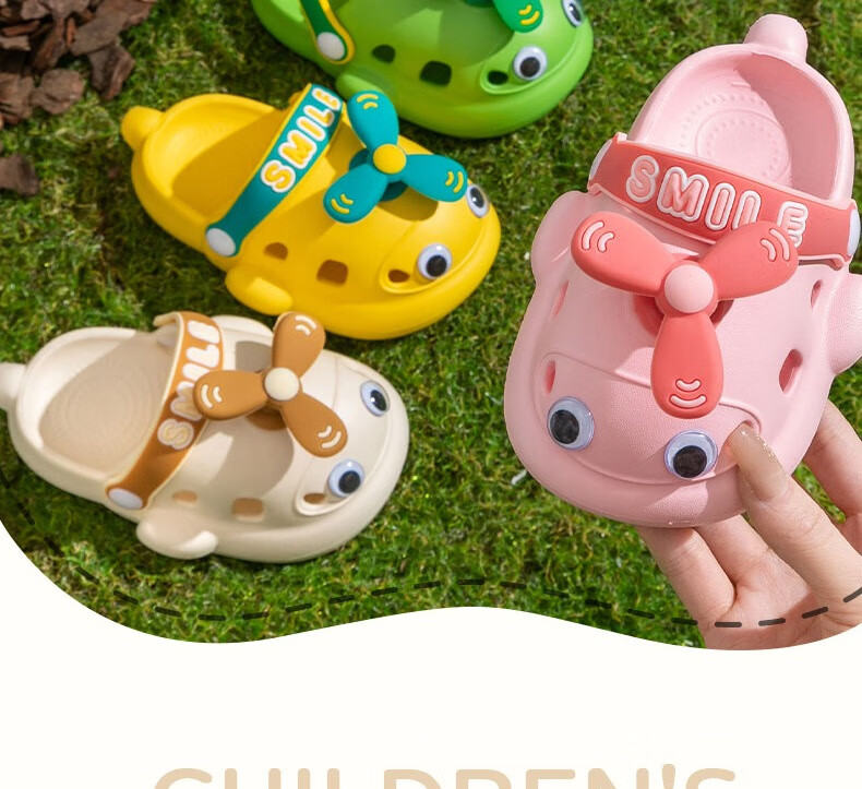 Huameijianbu Children's Slippers, Boys And Girls Baby Indoor Outdoor Wear, Soft Sole Non-Slip Beach Clogs, HM026 Pink, Size 26-27 1