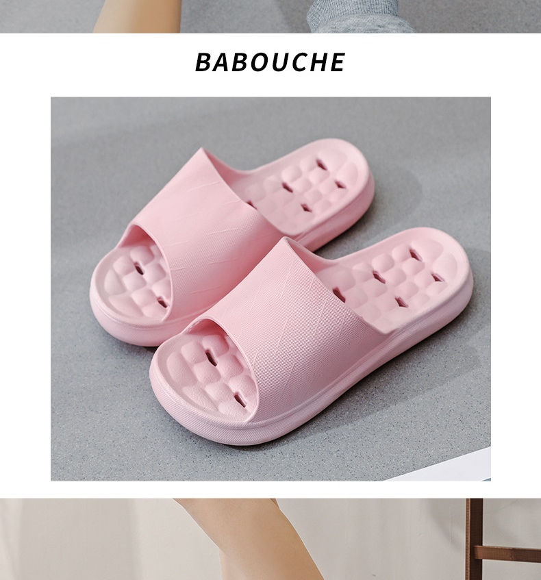 Huameijianbu Couple's Home Slippers, Bathroom Indoor Leak-Proof Quick-Drying Thick Sole Non-Slip Sandals HM3333 Light Blue Size 36-37 11