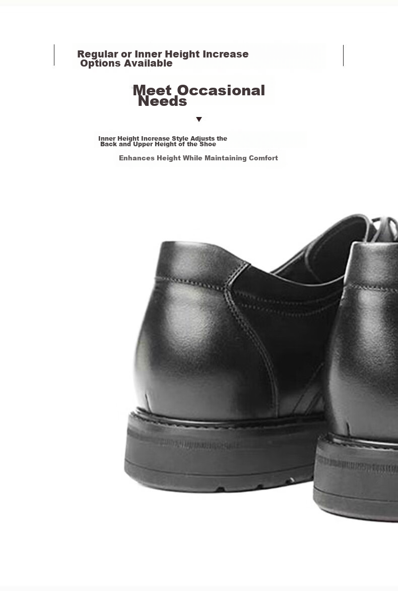 Belle Men's Shoes, Business Leather Shoes, Cowhide Leather, Men's Commuter Work Formal Shoes, Wedding Shoes A0558, Black, Size 40 13