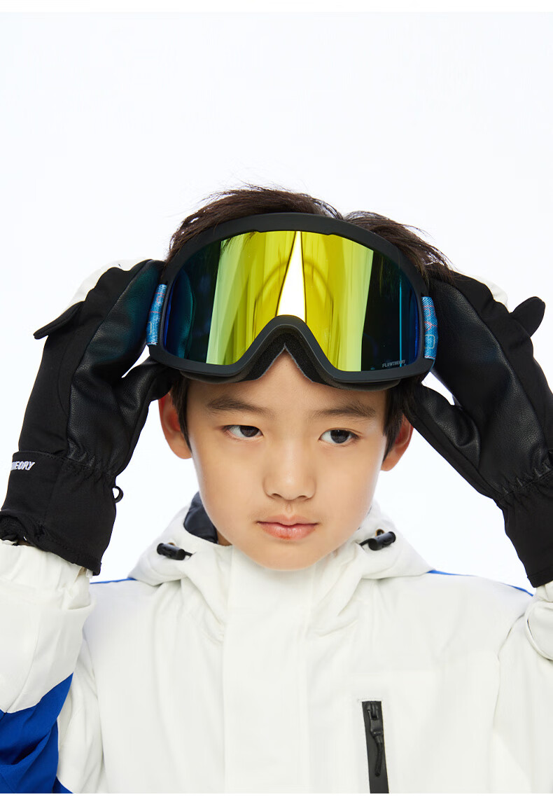 Flow Theory Children's Ski Goggles for Boys And Girls, Double-Layer Anti-Fog Single And Double Board Ski Glasses Snowboard Protective Eyewear Blue Space 4