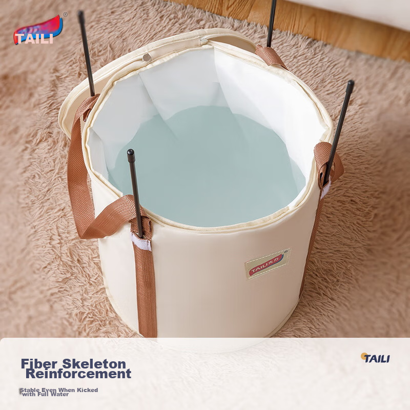Taili [Frame Reinforced] Over-Knee Foot Soaking Bag, Deep And Thick Foot Washing Bucket, Portable Foldable Foot Bathing Device