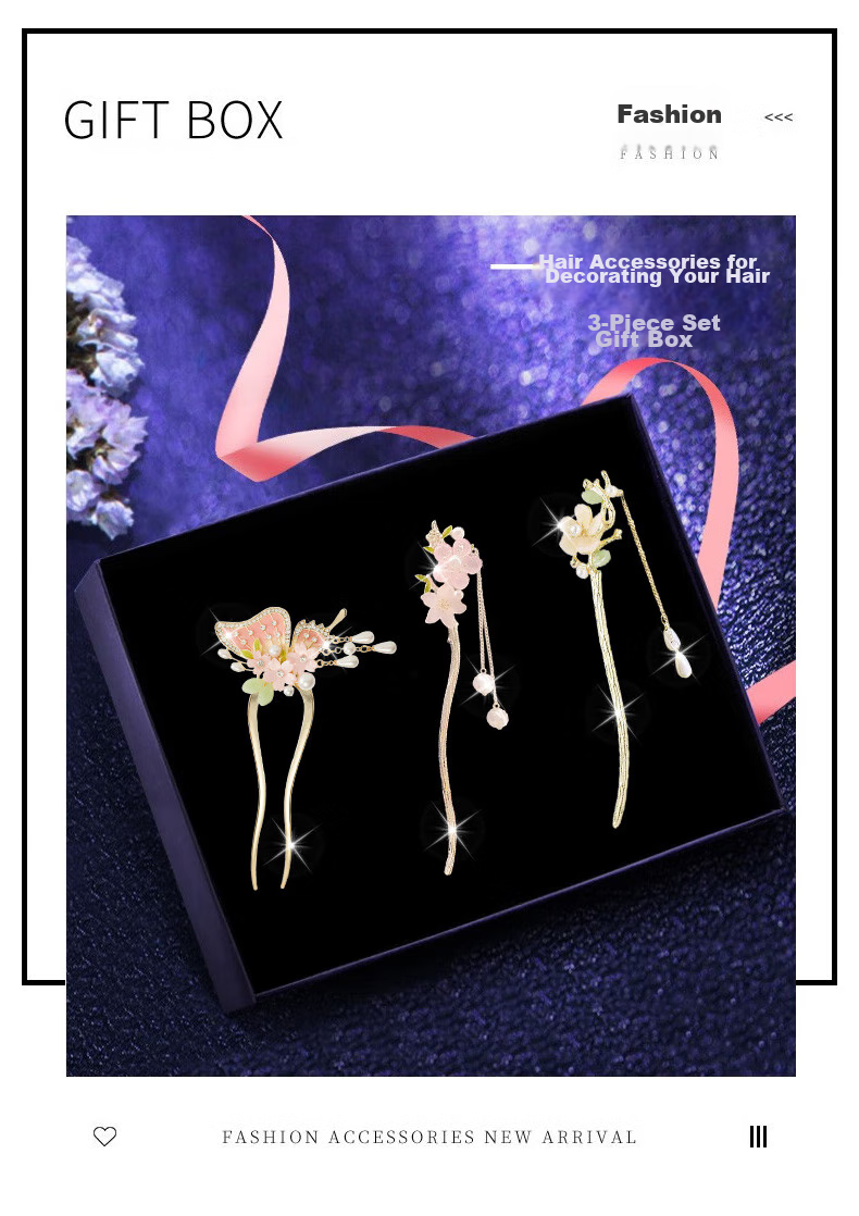 Gunai 2026 Ancient-Style Hairpin for Women's Hanfu, Ethereal Tassel Hair Stick, Hair Accessory, Birthday Gift for Girls 1