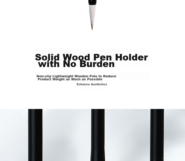 Rongbaozhai Calligraphy Brush, Mixed Hair Soft Brush for Calligraphy Practice in Large, Medium And Small Regular Script, Four Treasures of The Study, Chinese Painting Copybook, for Adult Beginners And Students, Beginner Mixed Hair - Large 7