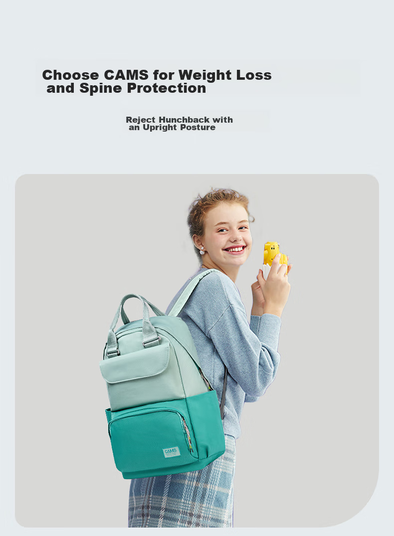 CAMS Floating Weight Reduction Fashion Backpack for Women, Casual Shoulder Bag, Macaron Spring And Summer X03606 15