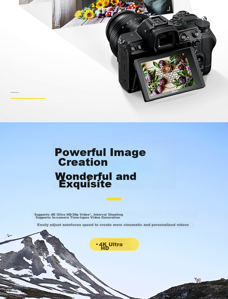 Nikon Z5, Jiangsu Guangdong Shanghai Jilin Address, 85mm F/4-6.3, Full-Frame Mirrorless Kit, Vlog Camera, Video Shooting, USB Power Supply 11