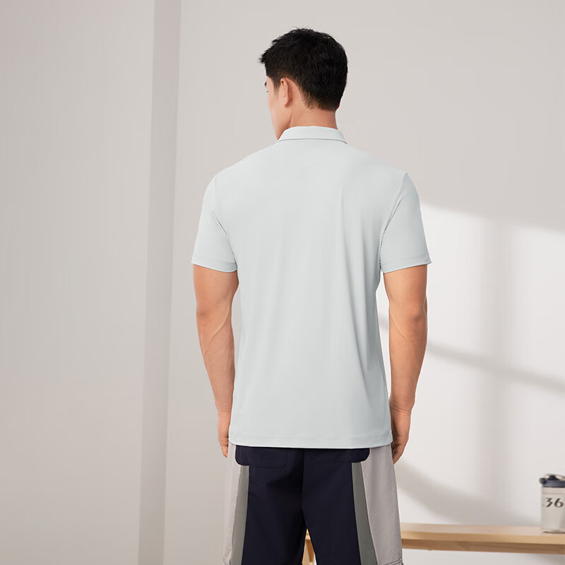 361° Men's Short-Sleeve Polo Shirt, Summer Sun Protection, Loose-Fitting Sports Ice Silk Fitness T-Shirt, Half Sleeve for Men, 652524103D-3