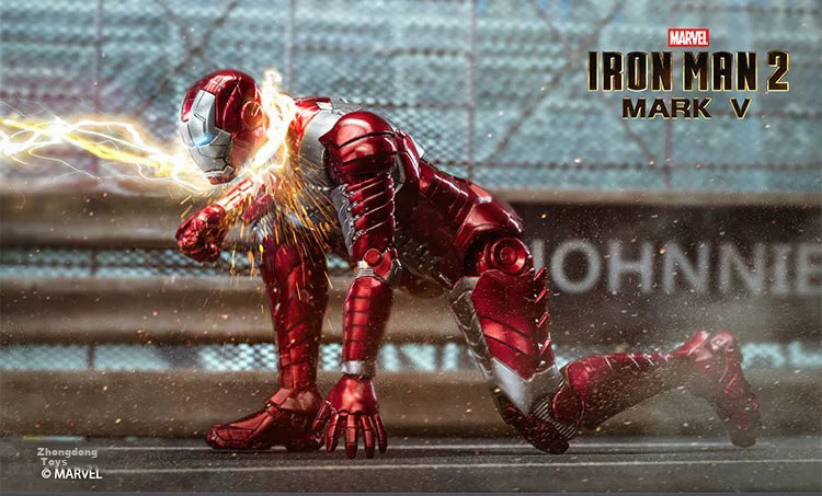 Marvel Iron Man MK5 Action Figure Model with Articulated Joints, Boys' Birthday Gift 9