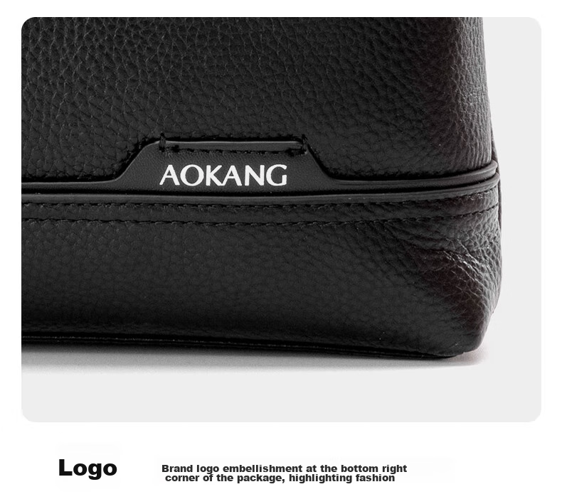Aokang Briefcase, Business Bag for Men, Handheld Bag, Top-Grain Leather Laptop Bag, Birthday Gift for Husband 7