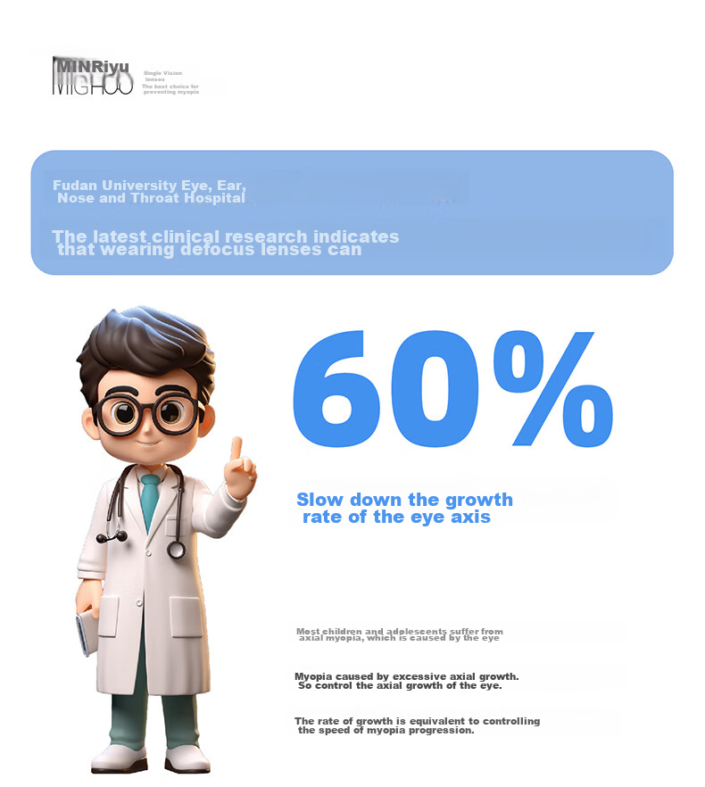 Muyu MU-6802 Children's Dream Series, 45 Lenses, -6.00 to -1.38, Optical Functional Myopia Control And Prevention, Defocus Glasses, Back to School 9