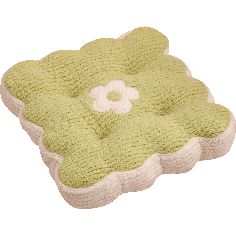 KING SHORE Cushion, Office Chair Pad, Cute Student Classroom Dormitory Thick Breathable Seat Cushion, Green, 40x40