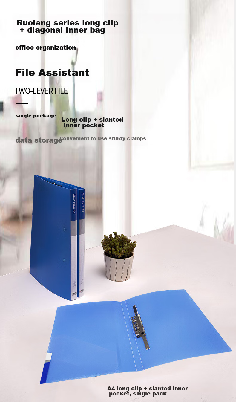 M&G Stationery A4 Loose-Leaf Binder, Exam Paper Storage Folder, Medical Report Organizer, Sheet Music Holder ADM945V6-F Pink, Double Strong Clip - 10 Pieces 1
