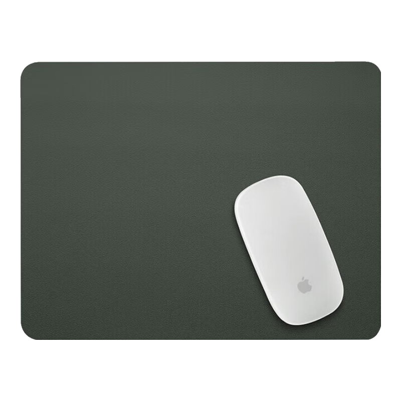 JPLAYER Mouse Pad Small Size, Office Desk Pad, Laptop Mat, Keyboard Pad, Gaming Home Mat, Skin-Friendly PU Leather Waterproof And Stain-Resistant, 300*240MM, Dark Gree
