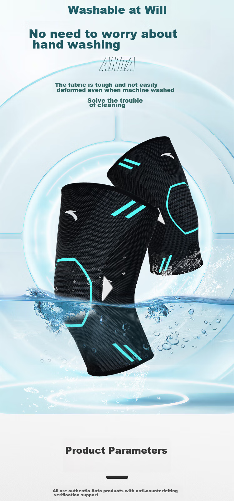 ANTA Sports Knee Brace for Running, Preventing Meniscus Injury, Suitable for Basketball, Badminton, Climbing, Mountain Climbing, Knee Joint Arthritis Protection, Size M 8