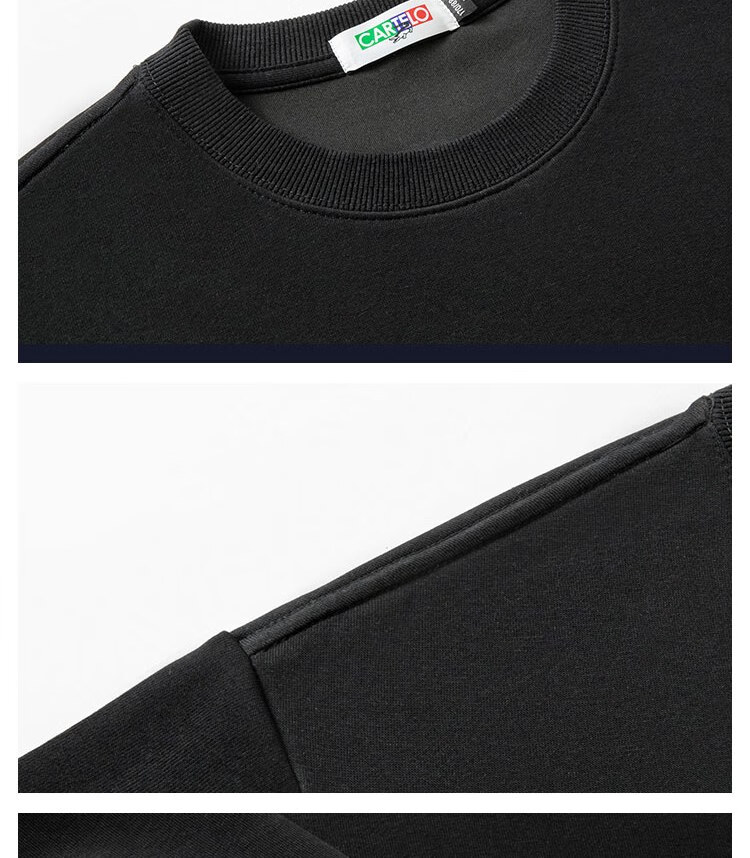 LIMENG Japanese Style Loose Fit Men's Sweatshirt Spring Autumn Crew Neck Pullover Long Sleeve Trendy Jacket Light Gray M 9