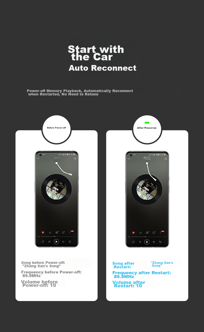 Newmine Car Bluetooth Receiver USB Flash Drive Music Player Car MP3 Player Car Charger Cigarette Lighter One-To S11 8