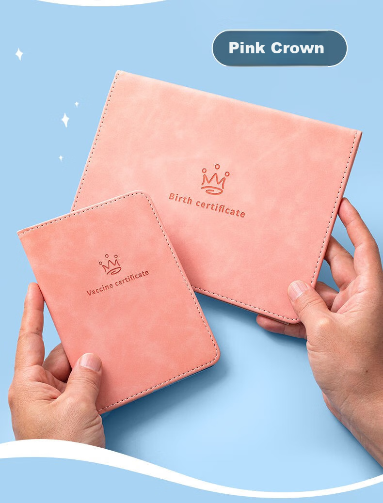 SIMAA Birth Certificate Protector + Vaccination Record Cover, Newborn Baby Medical Birth Certificate Protector, Standard Set - Blue 6370 3