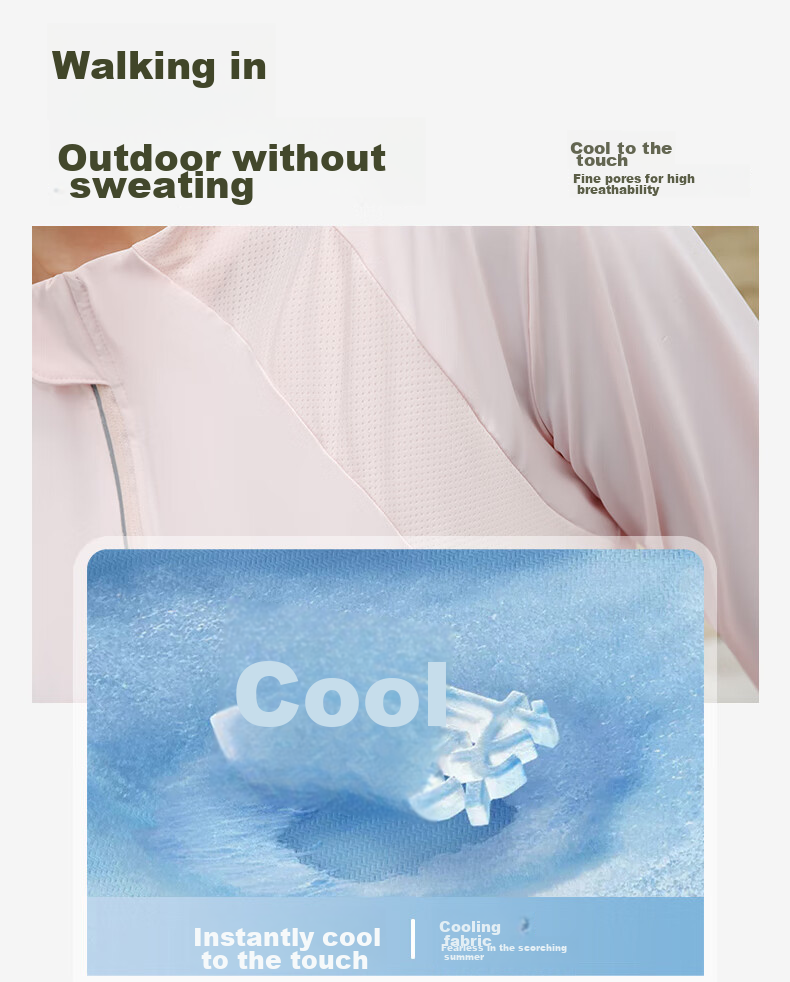 LangSha Ice Silk Sun Protection Clothing for Women, Summer 2024 Outdoor Sports Sun Protection Breathable Cool-Feeling Slim-Fit Cardigan Stand Collar Top Outerwear 9