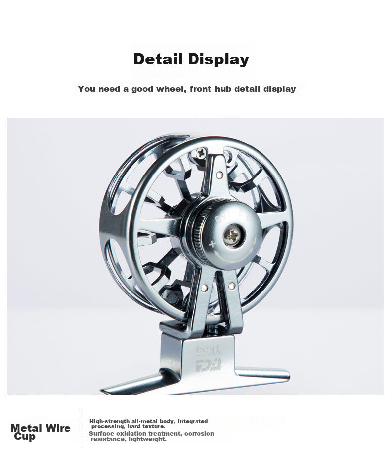 Dijia Yoke YK45 (53g), All-Metal Medium Spool Reel, Fishing Line Reel with Bait Release, Front Casting Spool, Ice Fishing Reel, Raft Reel, Fly Fishing Reel, Ultra-Light Fishing Reel, Fish Reel, Left And Right Interchangeable 11