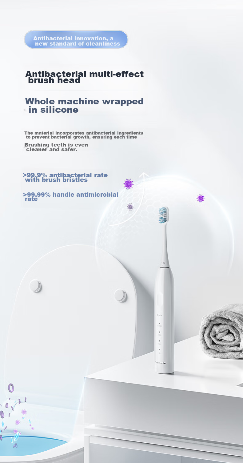 Panasonic Electric Toothbrush, Imported Soft Bristles, Antibacterial Cleaning, Only Needs to Be Recharged 4 Times in A Year, Adult Student Couple Style, New Year's Day Birthday Gift for Men And Women, DC031 Purple Subsidies 2