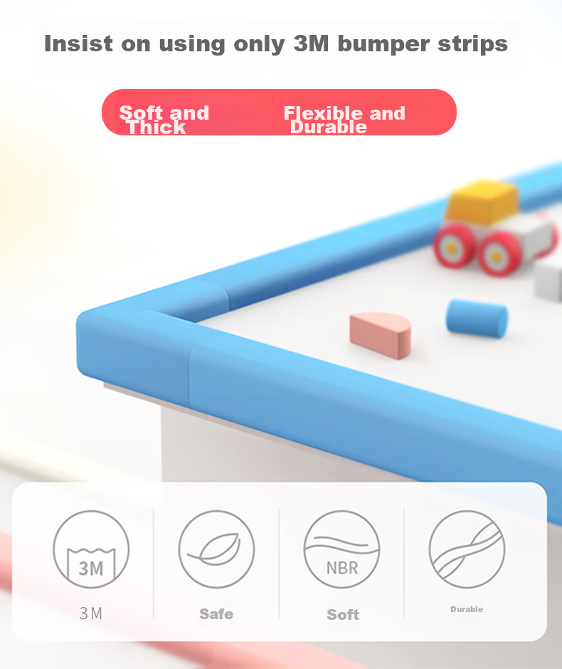 Babyprints Anti-Collision Strip, Baby Table Edge Corner Guard, Infant Wall Corner Bumper, Eco-Friendly Soft Thickened, 2 Meters White 3