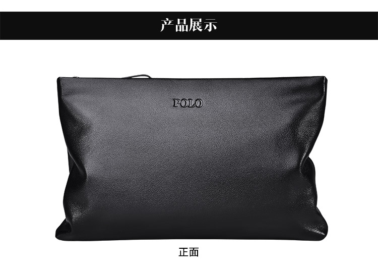 POLO Men's Handbag, Top-Grain Leather Clutch, Wallet, Cash Envelope Bag, Coin Purse, Birthday Gift for Boyfriend 14
