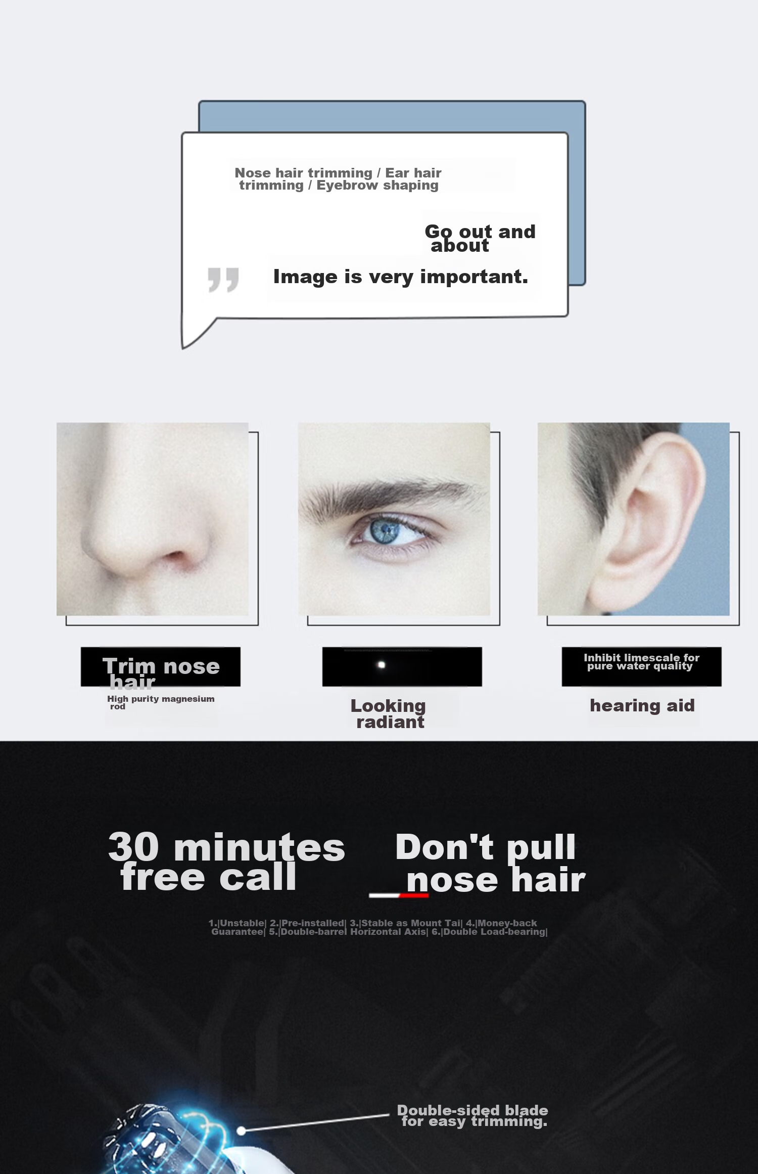 Panasonic Electric Nose Hair Trimmer for Men, Nose Hair Shaver, Compact And Portable Nose Hair Cutting Tool, Birthday And Holiday Gift for Men, GN20 Black 7