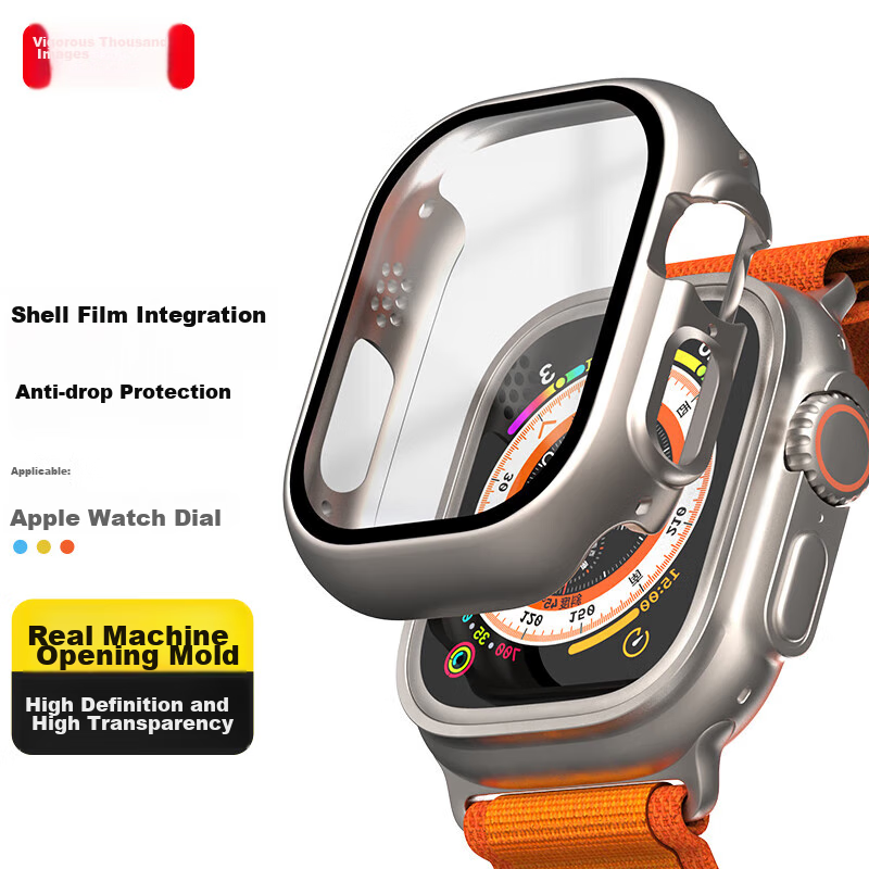 Weiqiantu [Shell And Film Integrated] Protective Case for Apple Watch S11/S10, Compatible with Apple IWatch Ultra 4/3/9/8/SE 3, Protective Case with Integrated Tempered Glass Film