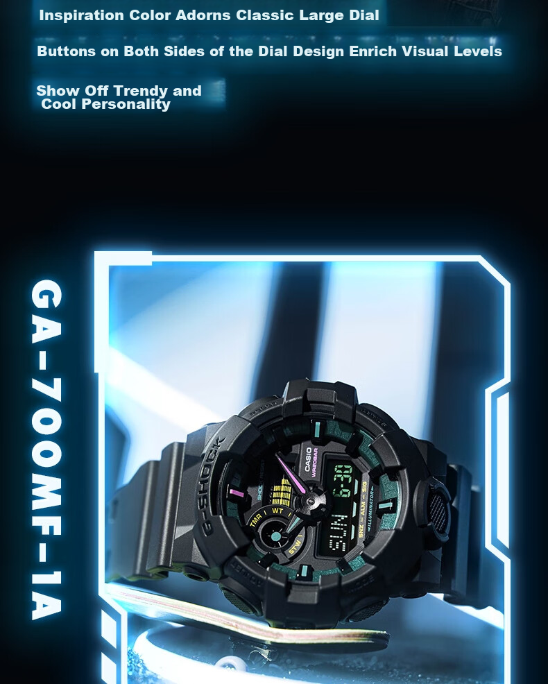 Casio Men's Watch, G-SHOCK Neon Future Sports Student Japanese Korean Style, Gift for Boyfriend, GA-110MF 6