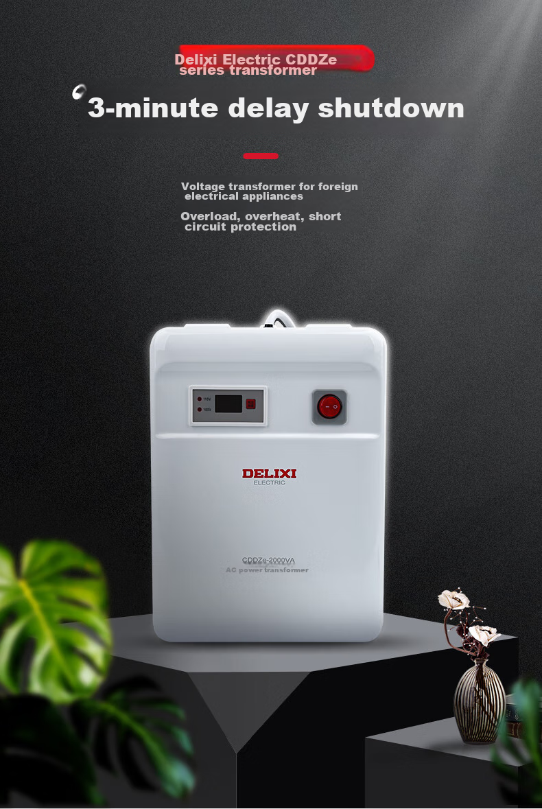 DELIXI ELECTRIC Transformer Voltage Converter, Domestic Appliances for Overseas Use, CDDZ-1500W, 110V to 220V 3