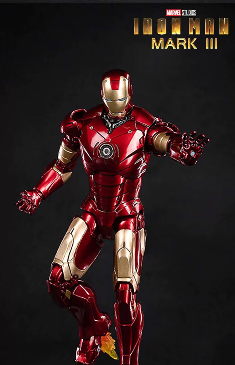 Marvel Iron Man MK3 Action Figure, 10th Anniversary Edition, Collectible Articulated Model Display Piece 13