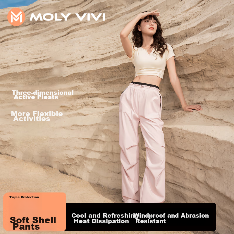 MOLY VIVI Women's Double Waistband Tactical Softshell Pants, All-Season Quick-Dry Outdoor Waterproof Sports Hiking Trousers, Magic Vivy
