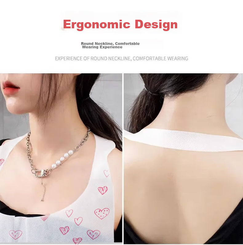 PINYU Disposable Apron, Comfortable And Breathable, Oil-Proof, Splash-Resistant, for Hot Pot Dining And Gatherings, Kitchen Neck Gaiter, Heart-Shaped Pullover Style 15
