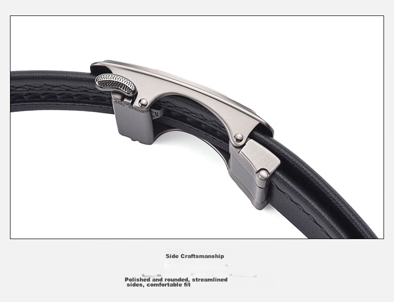 Hush Puppies Men's Genuine Leather Belt Casual Business Automatic Buckle Birthday Gift for Boyfriend and Father 13