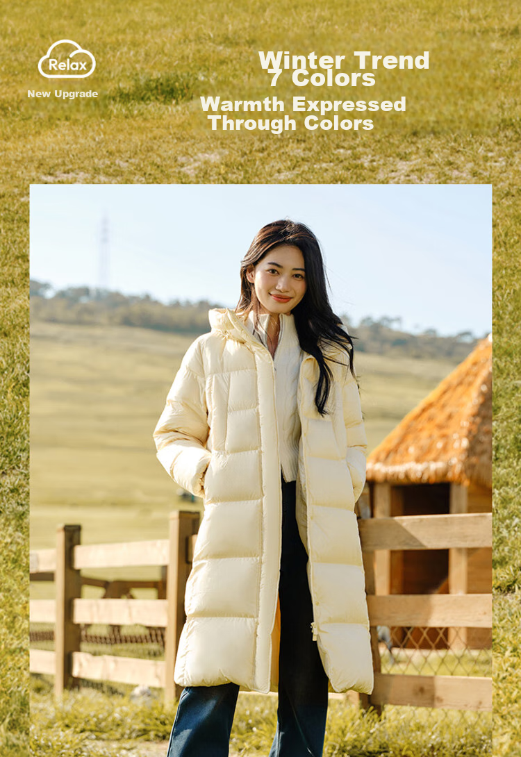 Semir Chen Duling Style Women's 90% Down Long Three-Proof Winter Loose Hooded Coat Simple 109724113001 7
