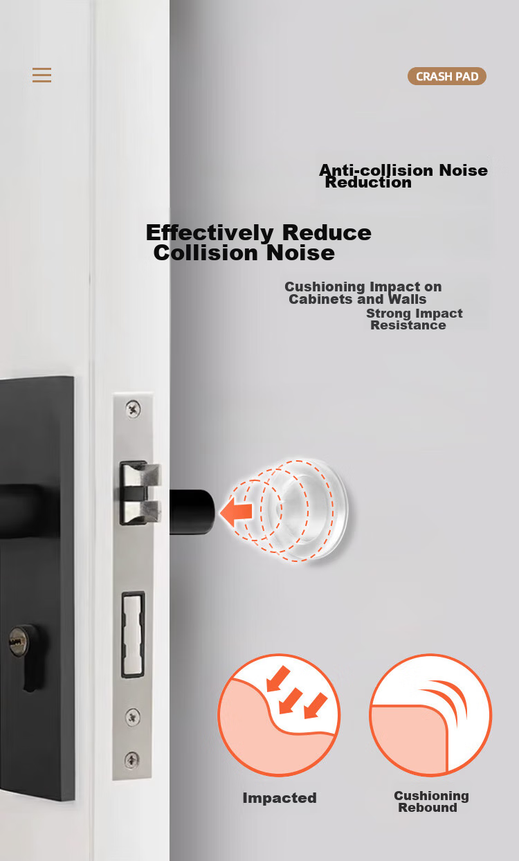 Guangduola Door Handle Anti-Collision Sticker, Silicone Anti-Bump Pad, Refrigerator Door Back Cabinet Door Wall Anti-Collision Device, Silent Barrier 3
