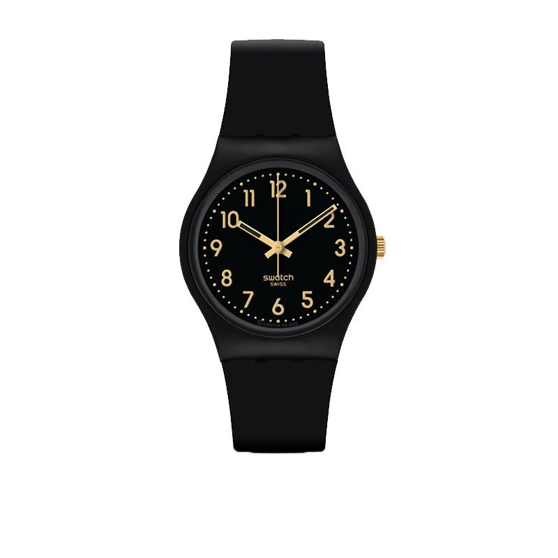 Swatch Swiss Watch, Simple Quartz Wristwatch for Middle And High School Students, Exam Graduation Gift, Gold Password 2.0