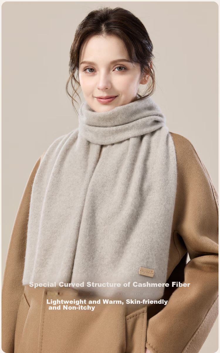 JIUMU 100% Cashmere Scarf for Women, Autumn And Winter Warm Neck Warmer, Gift for Women And Mothers, National Day And Birthday Present, Gift Box Set 9
