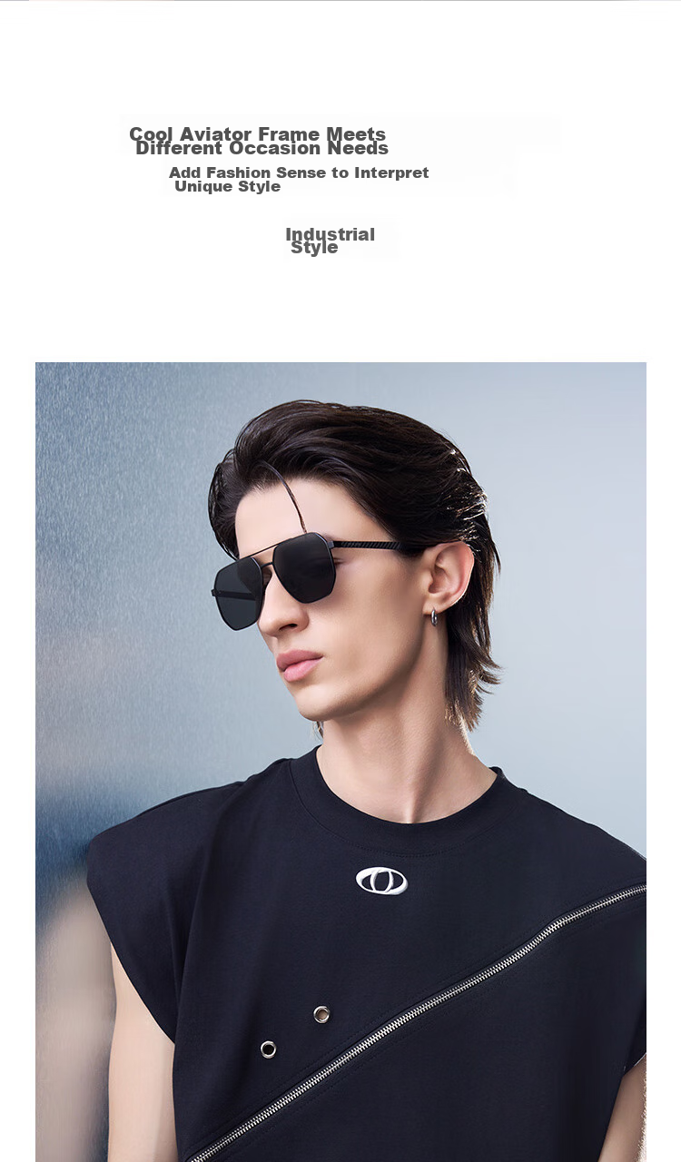 BOLON Eyeglasses-Inspired Aviator Polarized Sunglasses, Driving UV Protection Sunglasses for Men, Trendy Style BL7199D17 2