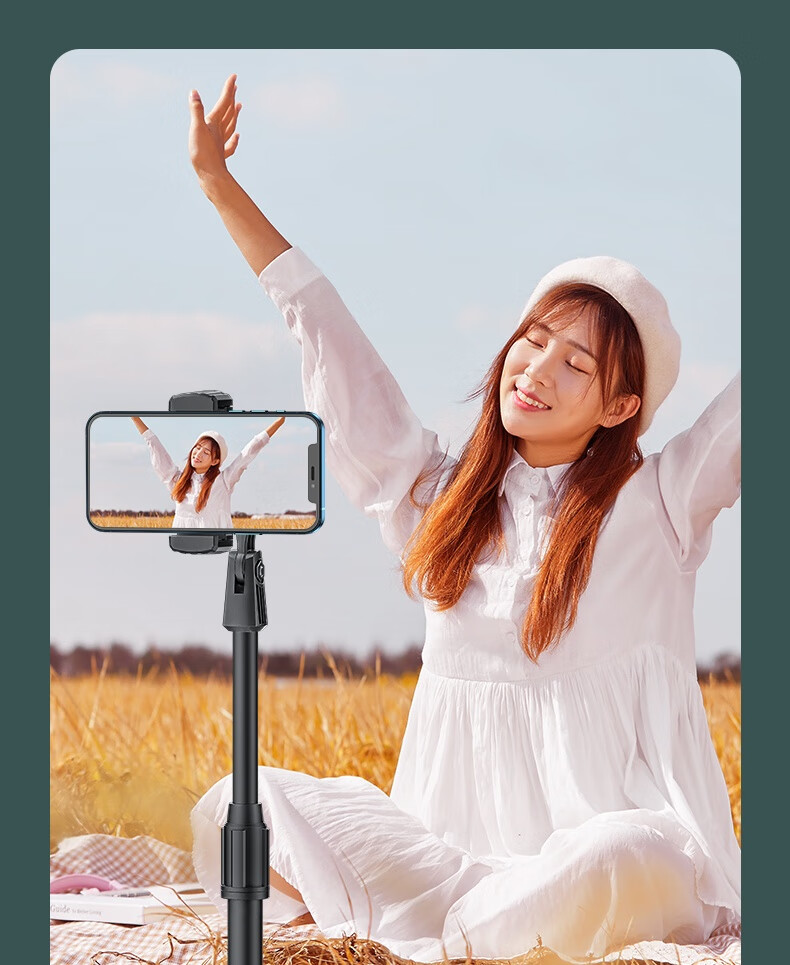 ZiTai Phone Stand, Desktop Live Streaming, Influencer Content, Overhead Shooting, Multifunctional Extendable Lazy Stand, Adjustable Height 24-32cm, B1 White 1