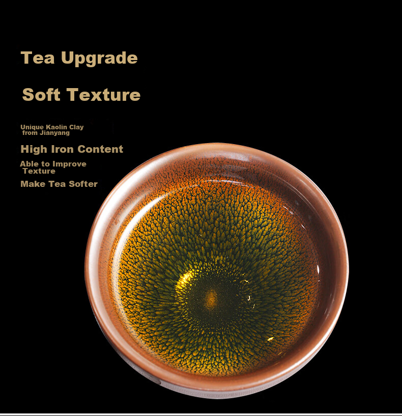 Shushi Intangible Cultural Heritage Jianyang Jian Zhan Iron Clay Tea Cup Gongfu Tea Set Gift Box New Year Gift 7