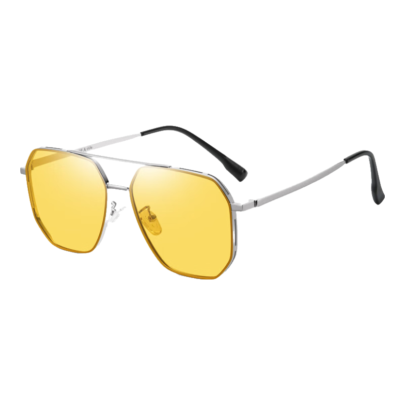 HLA Day And Night Polarized Sunglasses, Photochromic Sun Protection Glasses for Men, Night Vision Goggles for Driving, Gift, Silver Color