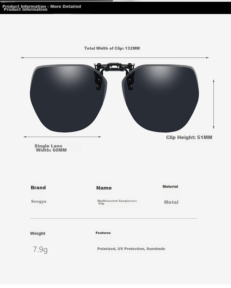 LESCA LUNETIER Myopia Sunglasses Clip for Men, Driving-Specific Polarized UV Protection for Women, High-Definition Black And Gray Lens (Daily Use) 11