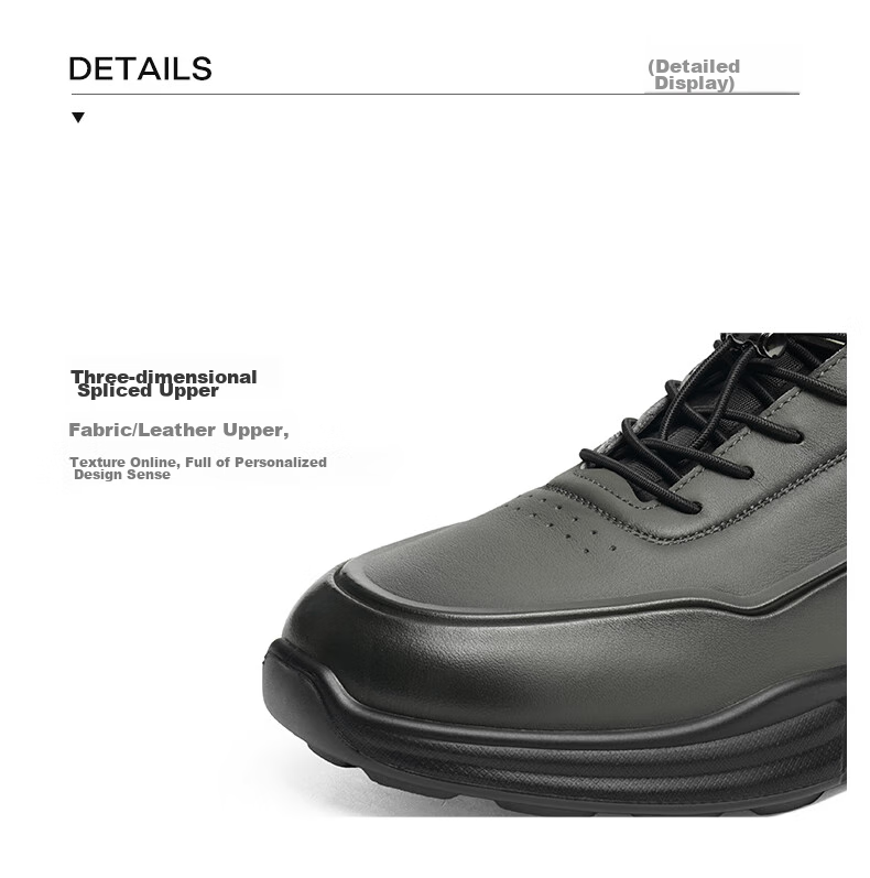 RED DRAGONFLY Men's Sports Leather Shoes, Spring And Autumn Casual Outdoor Shoes for Men, Trendy Single Shoes WTA34108 Black Size 41 7